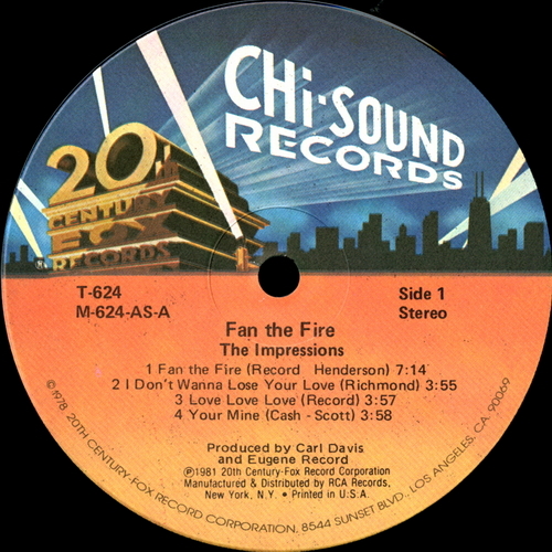 【ＬＰ】　IMPRESSIONS 「 FAN THE FIRE 」 ( 20TH CENT 624 )_画像3