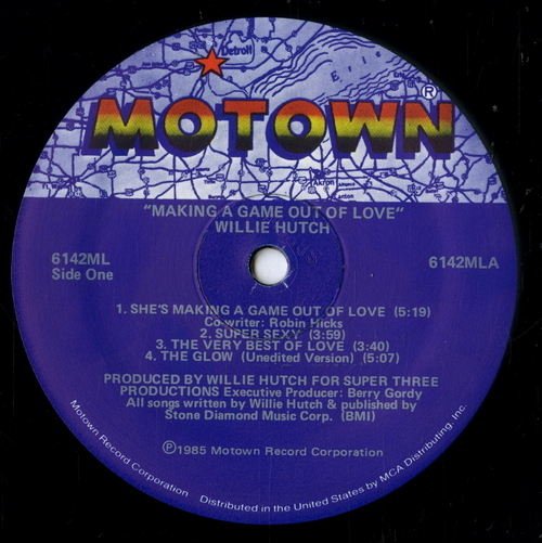 【LP】 WILLIE HUTCH 「 MAKING A GAME OUT OF LOVE 」 ( MOTOWN 6142 )_画像3