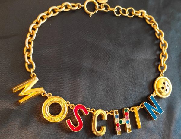 Moschino モスキーノ ロゴ ネックレス ゴールドチェーン レディース ジュエリー 全長44cm_画像2