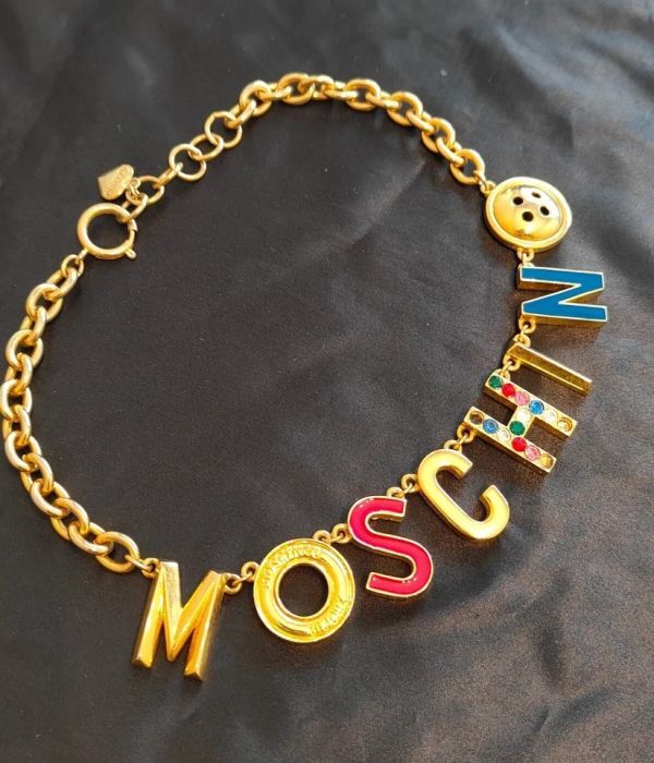 Moschino モスキーノ ロゴ ネックレス ゴールドチェーン レディース ジュエリー 全長44cm_画像3