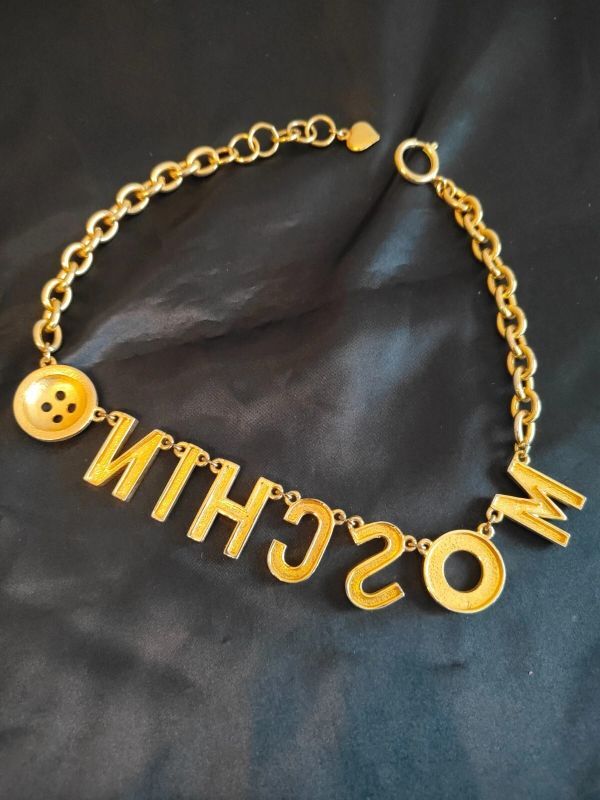Moschino モスキーノ ロゴ ネックレス ゴールドチェーン レディース ジュエリー 全長44cm_画像6