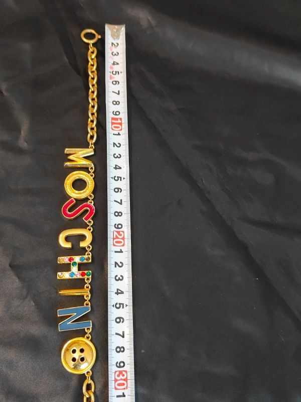 Moschino モスキーノ ロゴ ネックレス ゴールドチェーン レディース ジュエリー 全長44cm_画像8