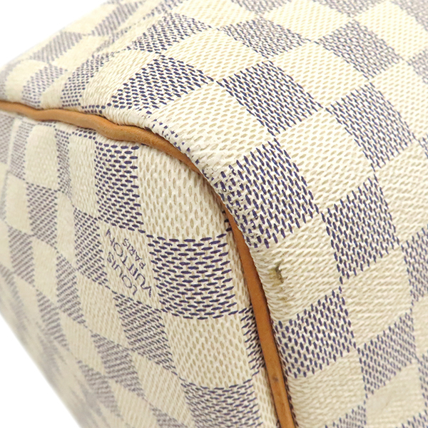  Louis Vuitton сумка "Boston bag" ключ poru50 Damier azur парусина N41430 белый серый 