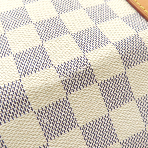  Louis Vuitton сумка "Boston bag" ключ poru50 Damier azur парусина N41430 белый серый 