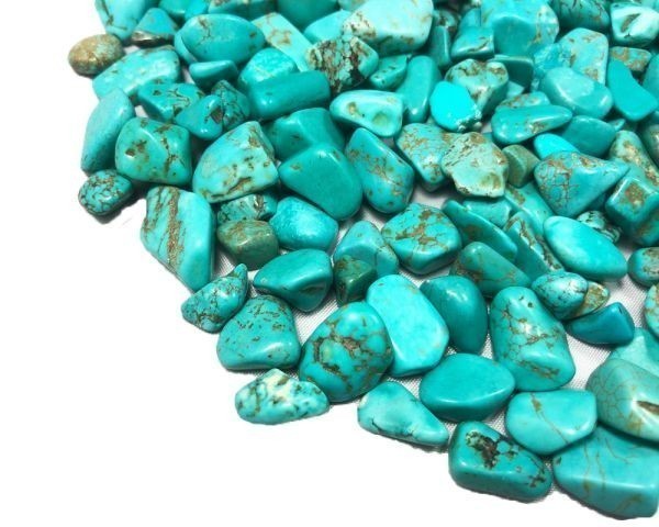 浄化 さざれ 高品質 風水 装飾 水タンク 100g 天然石 パワーストーン 7-9mm ターコイズ トルコ石 Turquoise 染めあり_画像1