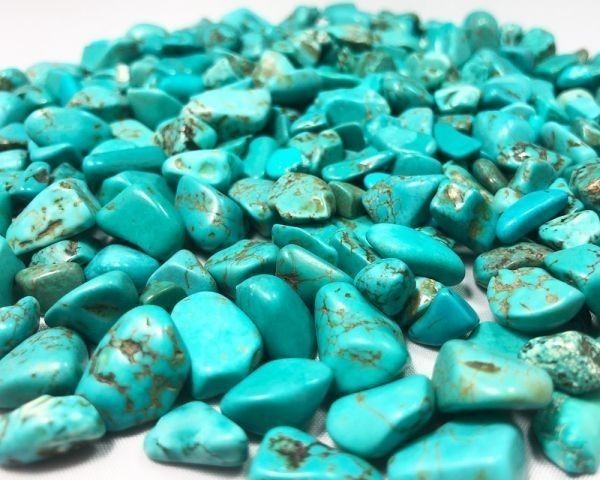 浄化 さざれ 高品質 風水 装飾 水タンク 100g 天然石 パワーストーン 7-9mm ターコイズ トルコ石 Turquoise 染めあり_画像4