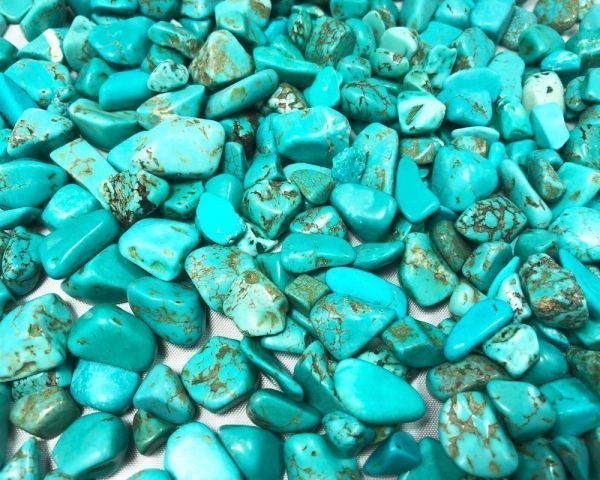 浄化 さざれ 高品質 風水 装飾 水タンク 100g 天然石 パワーストーン 7-9mm ターコイズ トルコ石 Turquoise 染めあり_画像5