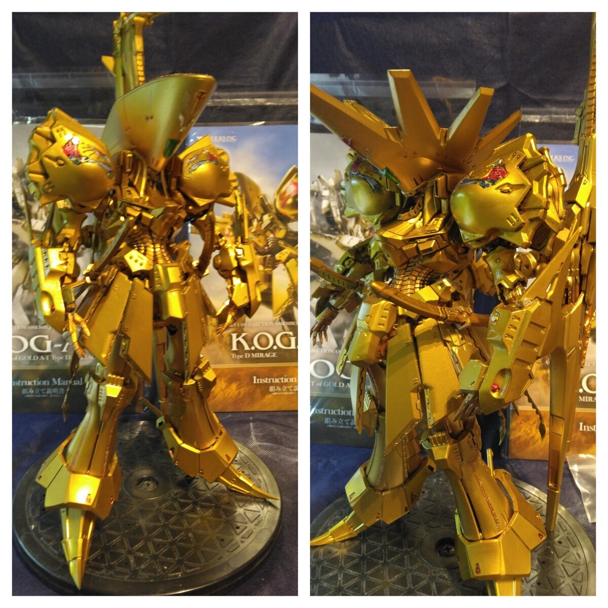 ボークス IMS ナイトオブゴールド & AT コンバート仕様 ファイブスター物語 1/100 完成品  プラモデル 完成品_画像1