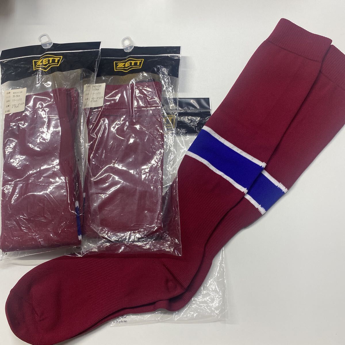 ZETT エンジカラーソックス　3足セット　26〜29cm_画像1