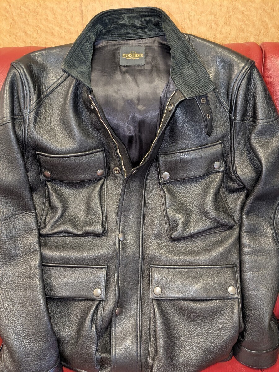 ファインクリーク＆コー FINECREEK＆CO※ファインクリークレザーズ　Number7/ナンバーセブン　 Deer (鹿革)　ブラック　size40