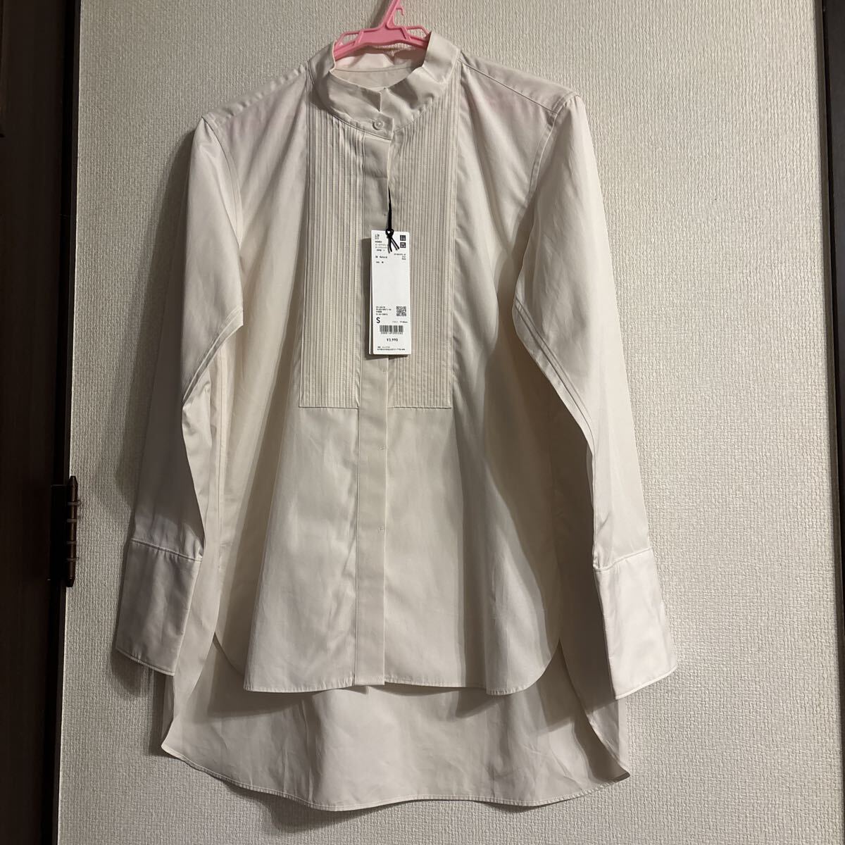 未使用　+J uniqlo 長袖シャツ　 ブラウス　色(natural) レディース　Sサイズ_画像1
