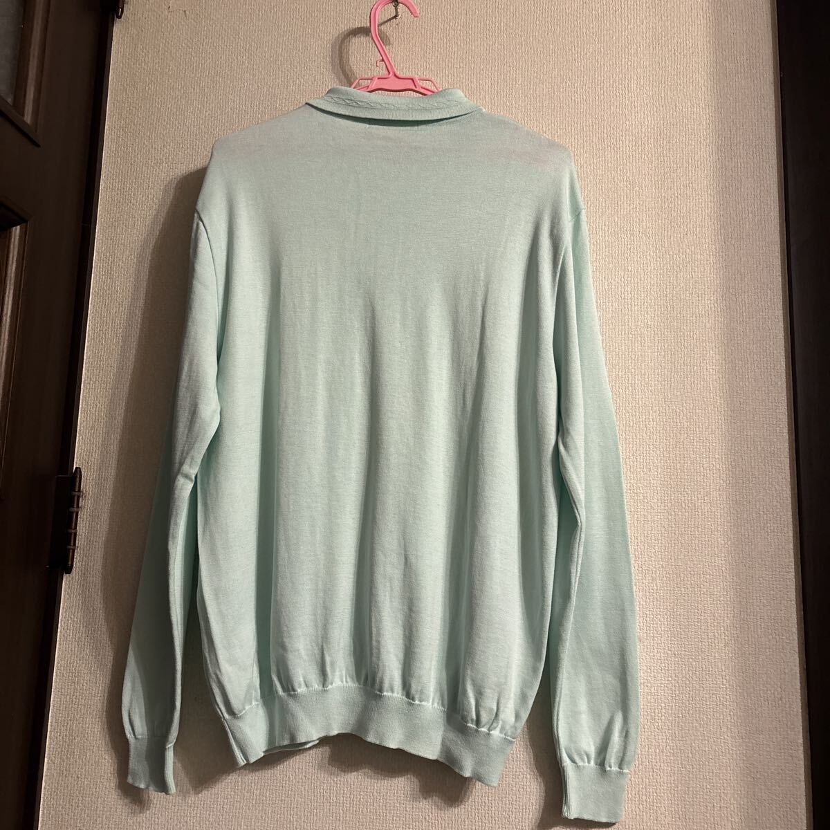 RUGLOG 日本製　ポロシャツ ニット ミントブルー　　　Lサイズ　メンズ　(新価格16,500円)_画像3