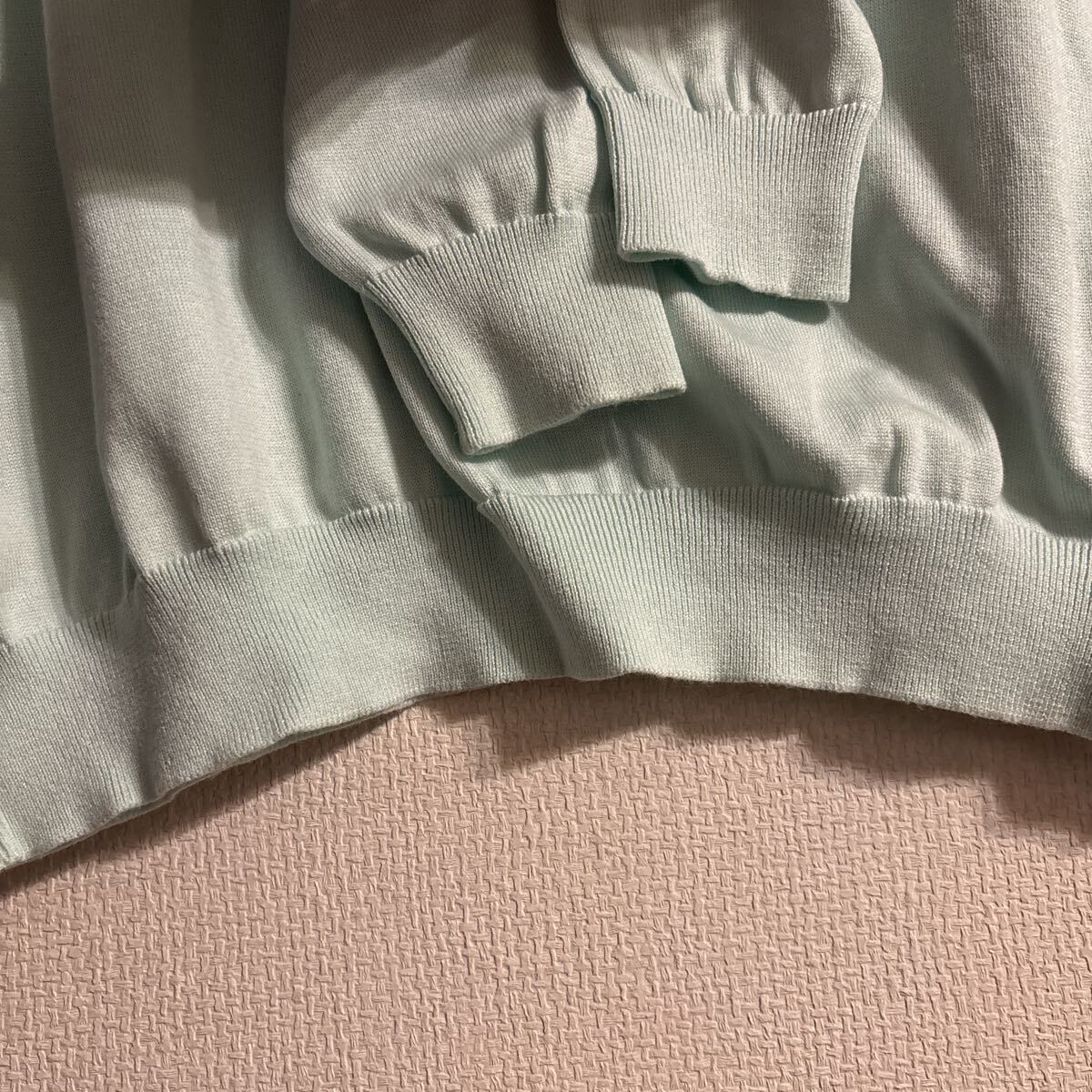 RUGLOG 日本製　ポロシャツ ニット ミントブルー　　　Lサイズ　メンズ　(新価格16,500円)_画像5