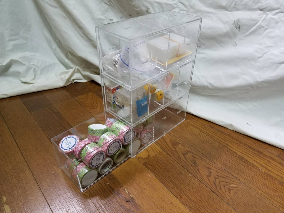 【雑貨】 マスキングテープ、文具等　ケース付き_画像1