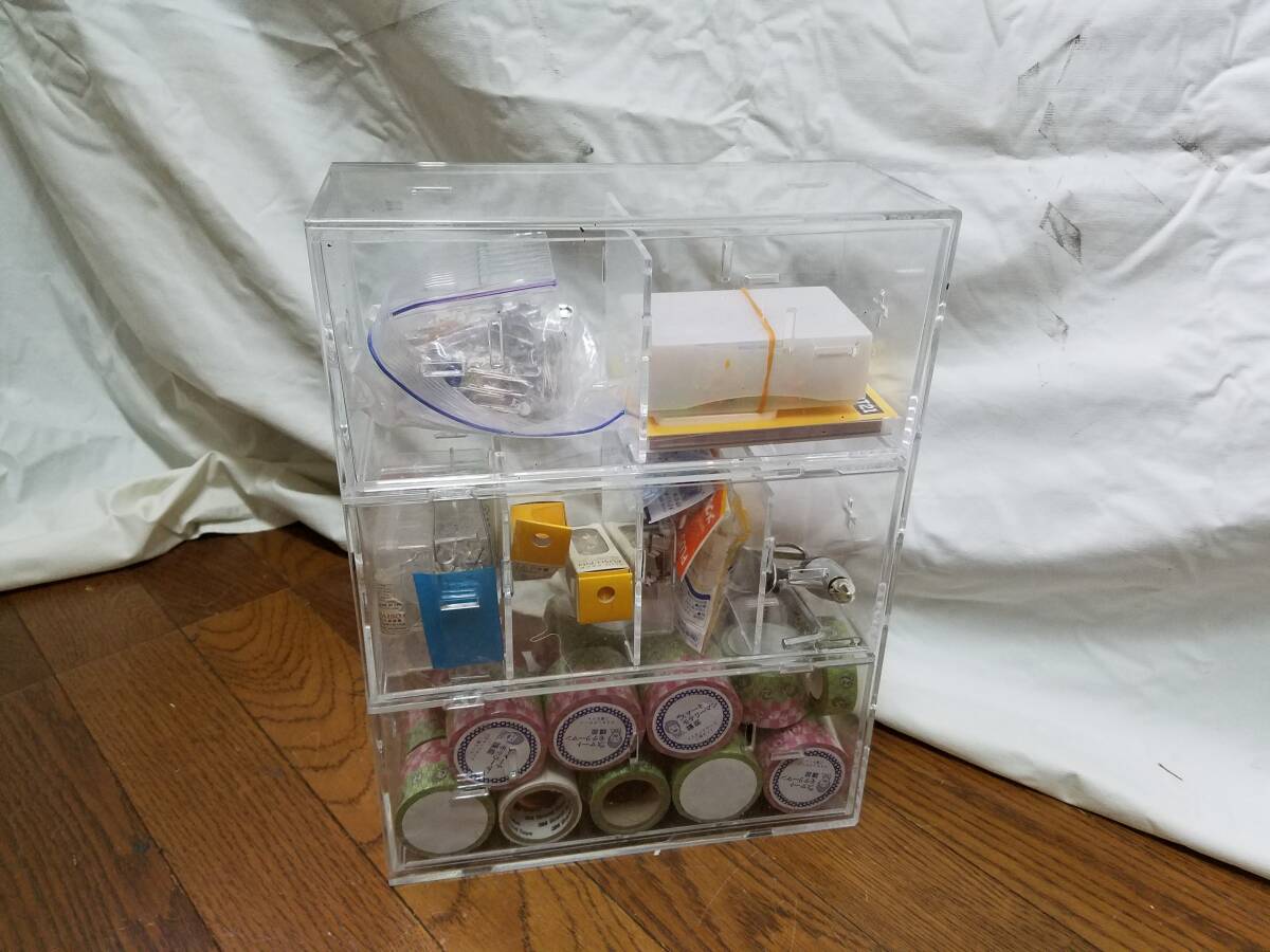 【雑貨】 マスキングテープ、文具等　ケース付き_画像2