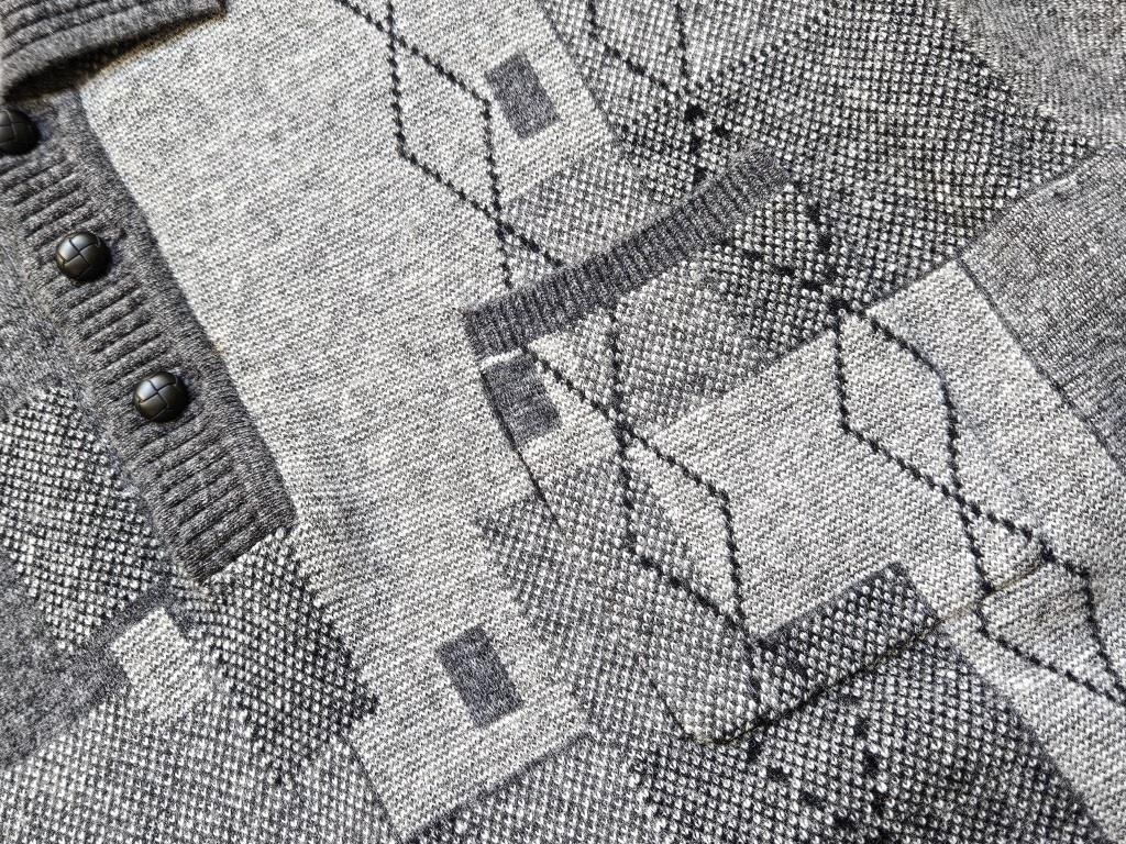 【美品】カシミヤ メンズ ニット セーター 日本製 ハーフボタン _画像4