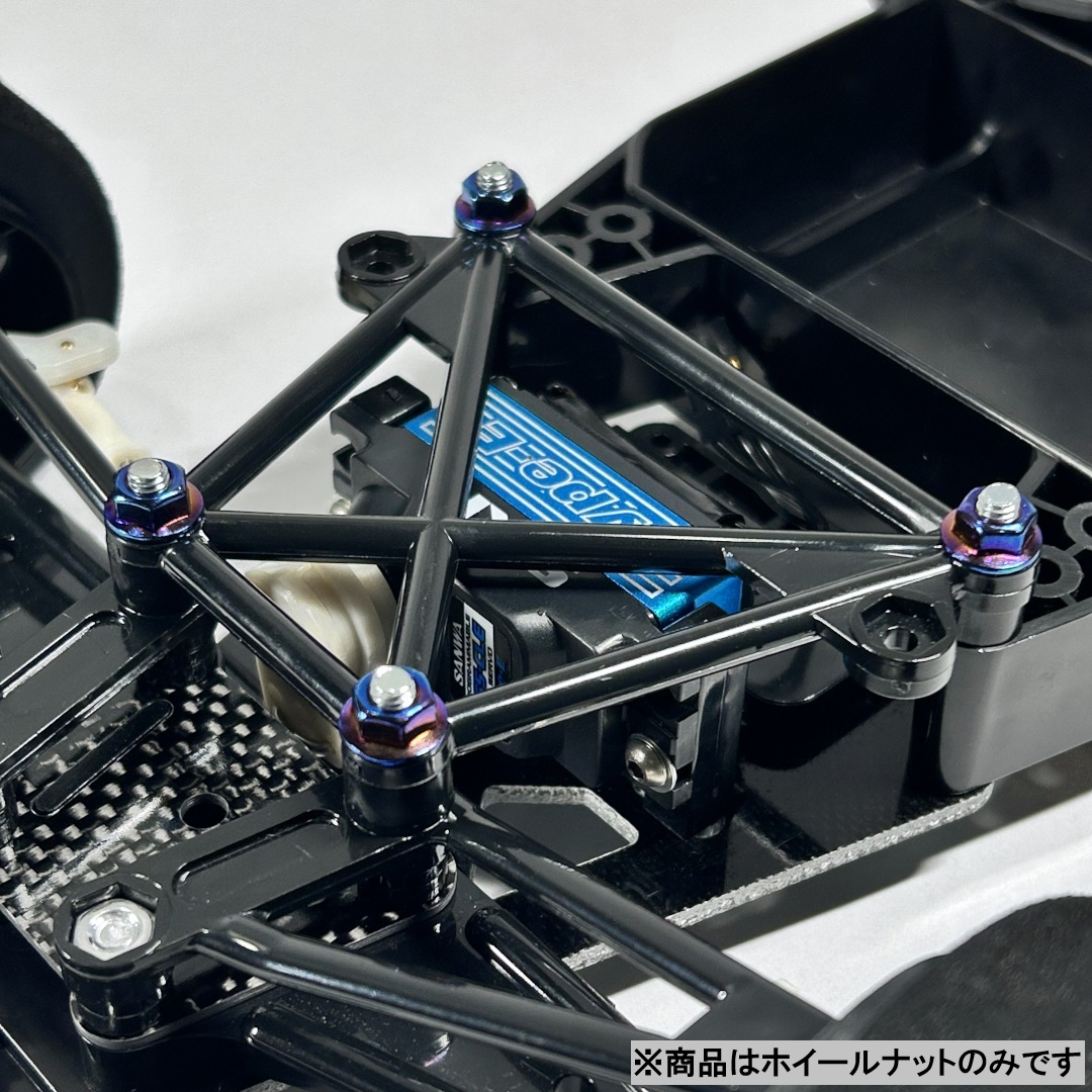 4mm TITANコーティングSUS製セレーションフランジホイールナット 4個SET 新品 送料無料 匿名配送 SBR0026_画像5