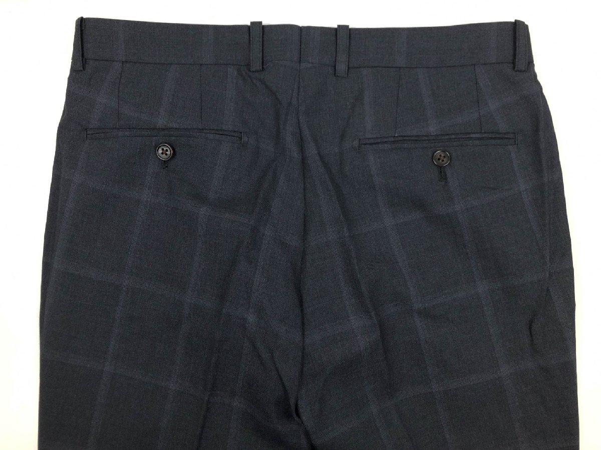 超美品【azabu tailor 麻布テーラー】 シングル3ボタン段返りスーツ (メンズ) size46A グレー系 格子柄 ◇33RMS2399◇_画像7