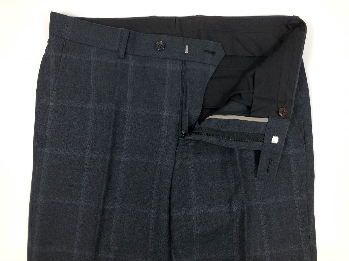 超美品【azabu tailor 麻布テーラー】 シングル3ボタン段返りスーツ (メンズ) size46A グレー系 格子柄 ◇33RMS2399◇_画像6