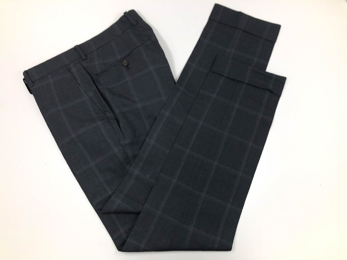 超美品【azabu tailor 麻布テーラー】 シングル3ボタン段返りスーツ (メンズ) size46A グレー系 格子柄 ◇33RMS2399◇_画像8