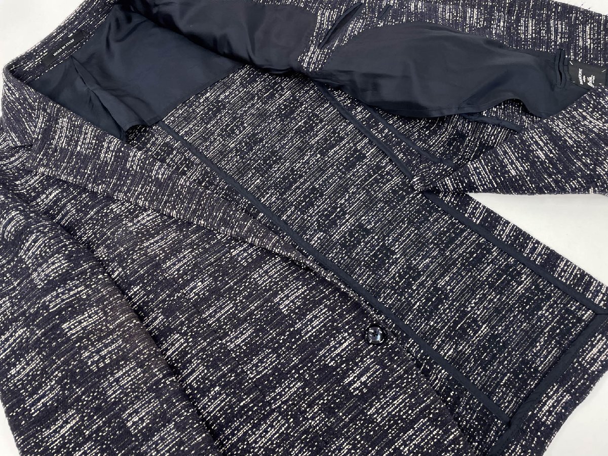 美品【タリアトーレ×ブリッラ TAGLIATORE×Brilla】1SVF22K コットン リネン混 3B段返り ジャケット(メンズ)48/7R 紺×灰 織柄◇32MJ0793_画像5