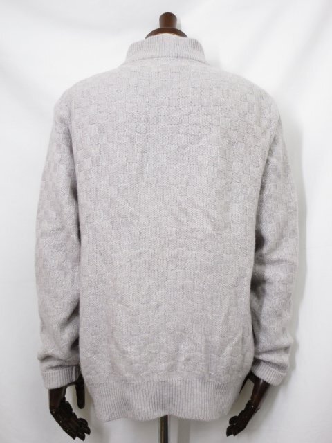 [ paul (pole) Stuart спорт ] кашемир 100% с высоким воротником половина Zip длинный рукав вязаный ( мужской ) sizeL серый серия плетеный рисунок J7N66-430-03*33MN6259