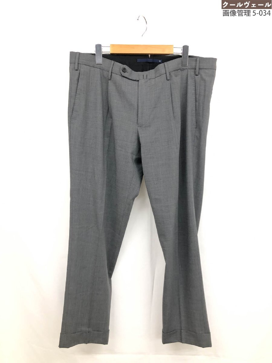 美品【インコテックス INCOTEX】 ウールテーパードスラックス パンツ (メンズ) size52 ミディアムグレー系 90169 ◇33MPA4050◇_画像1