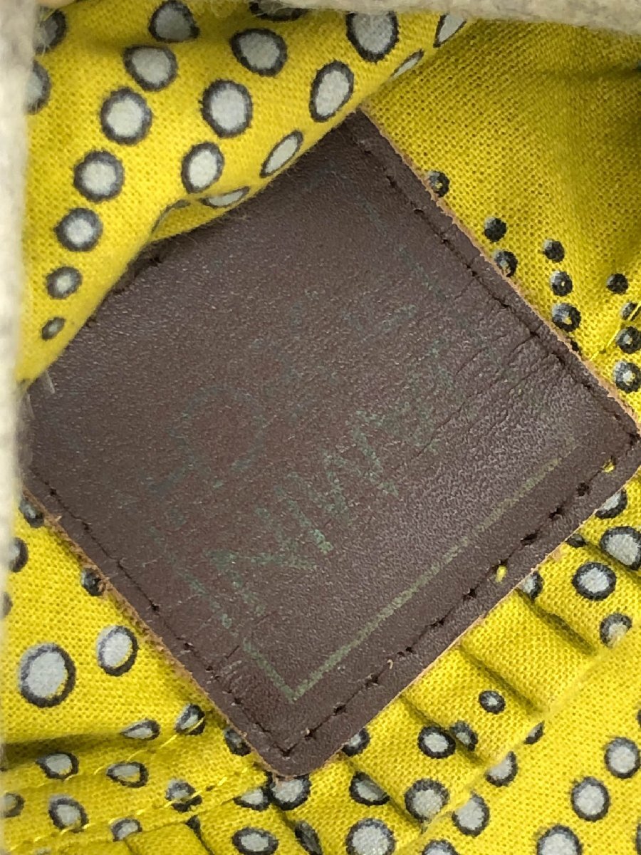 【JAMIN PUECH ジャマンピエッシュ】 刺繍 フェルト生地 パテント ショルダーバッグ (レディース) ライトグレー系◇5LG3181◇_画像9