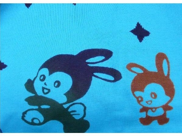 男児 子供浴衣 水色にウサギ 90ｃｍ 男の子ゆかた 新品 1010_画像3