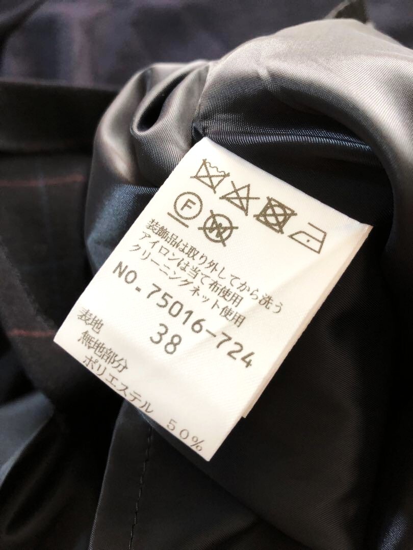 TV衣装協力品 ローズティアラ Rose Tiara☆ウールタッチ ストレッチ ドッキング ワンピース☆３８_画像10