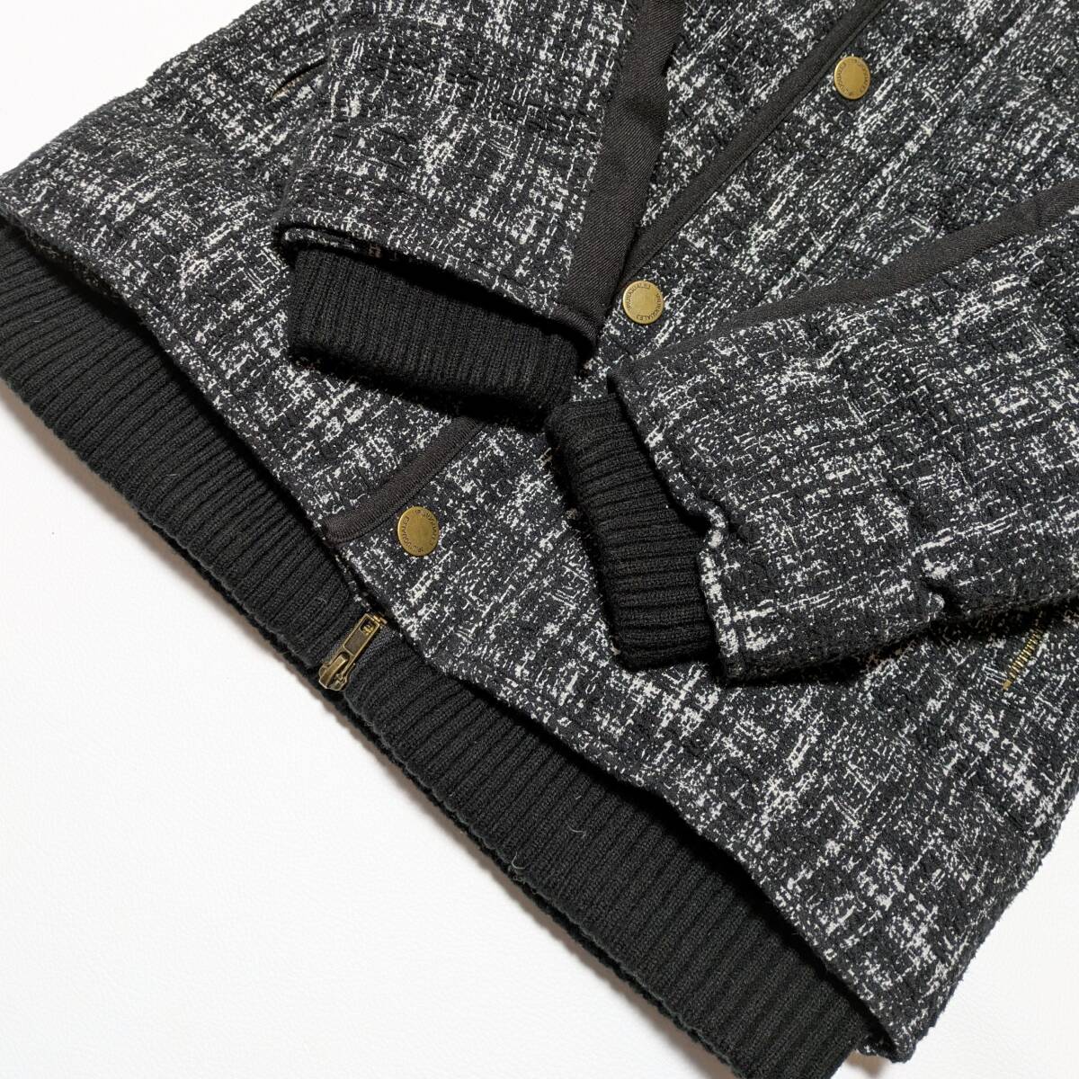 1PIU1UGUALE3 RELAX ダウンジャケット ブルゾン ロゴワッペン 総柄 Wジップ ブラック 黒 ウノピゥウノウグァーレトレ メンズ アウター_画像5