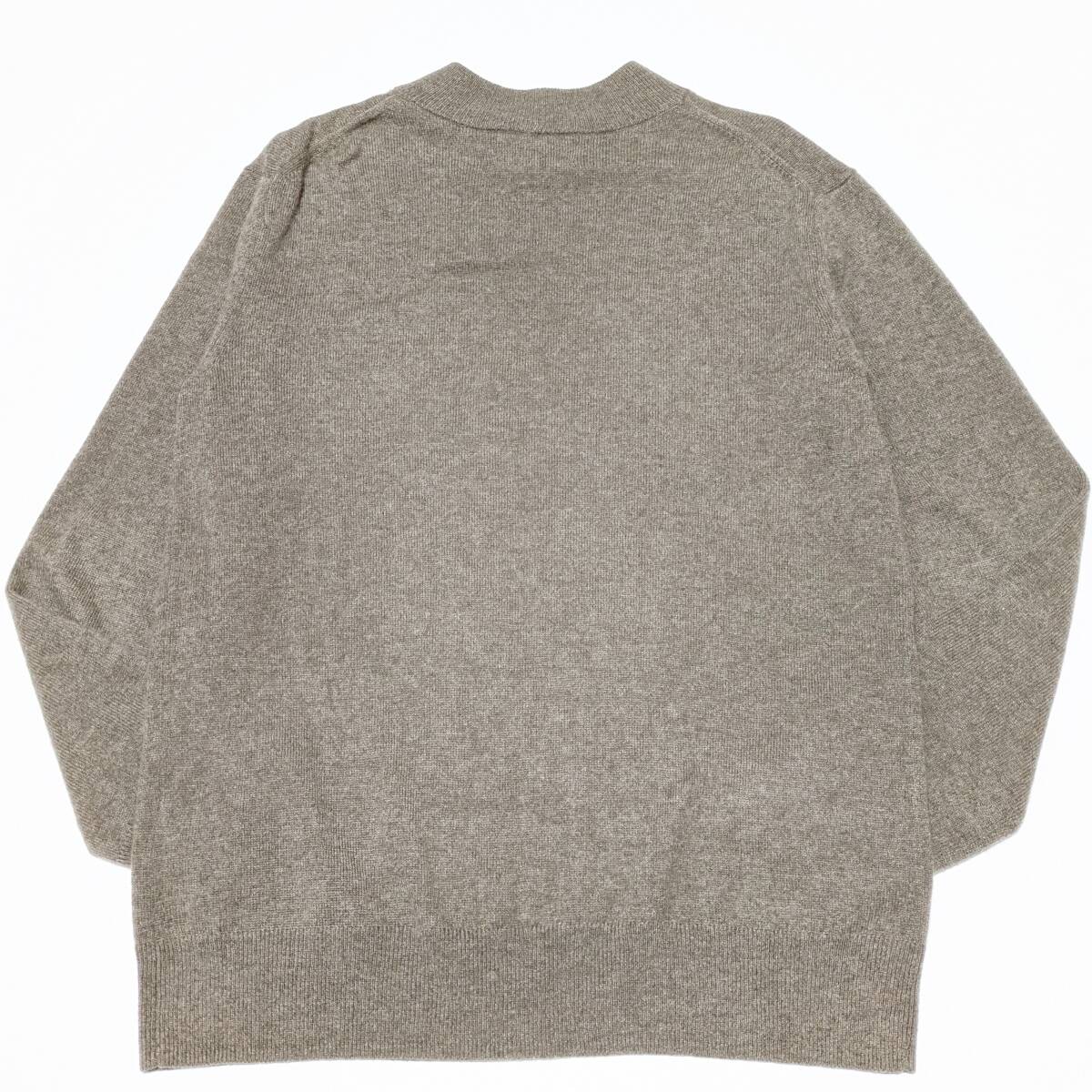 メンズL カシミヤ100% EDIFICE エディフィス モックネックセーター AURORAニット 軽い ブラウン ハイネック カジュアル _画像4