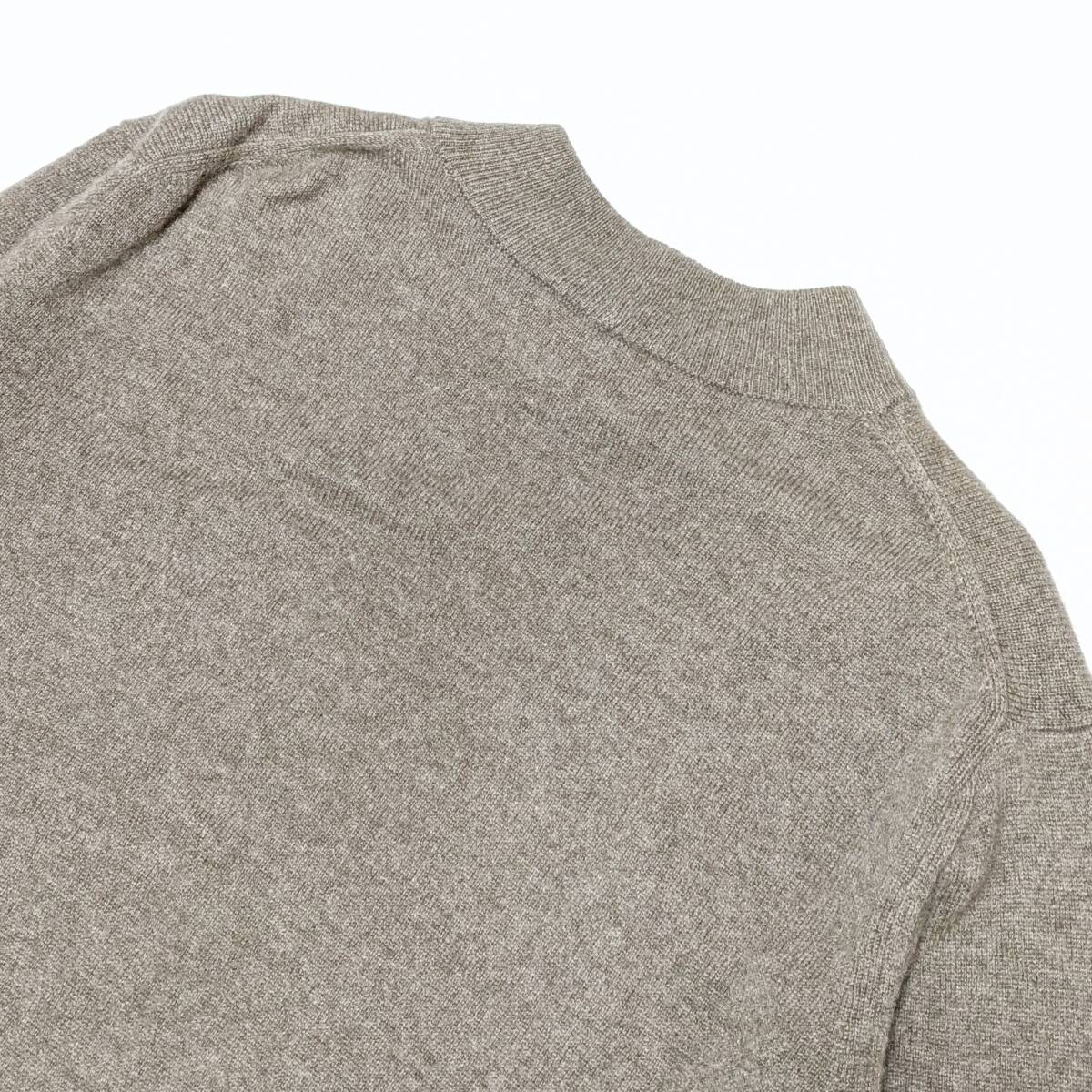 メンズL カシミヤ100% EDIFICE エディフィス モックネックセーター AURORAニット 軽い ブラウン ハイネック カジュアル _画像5
