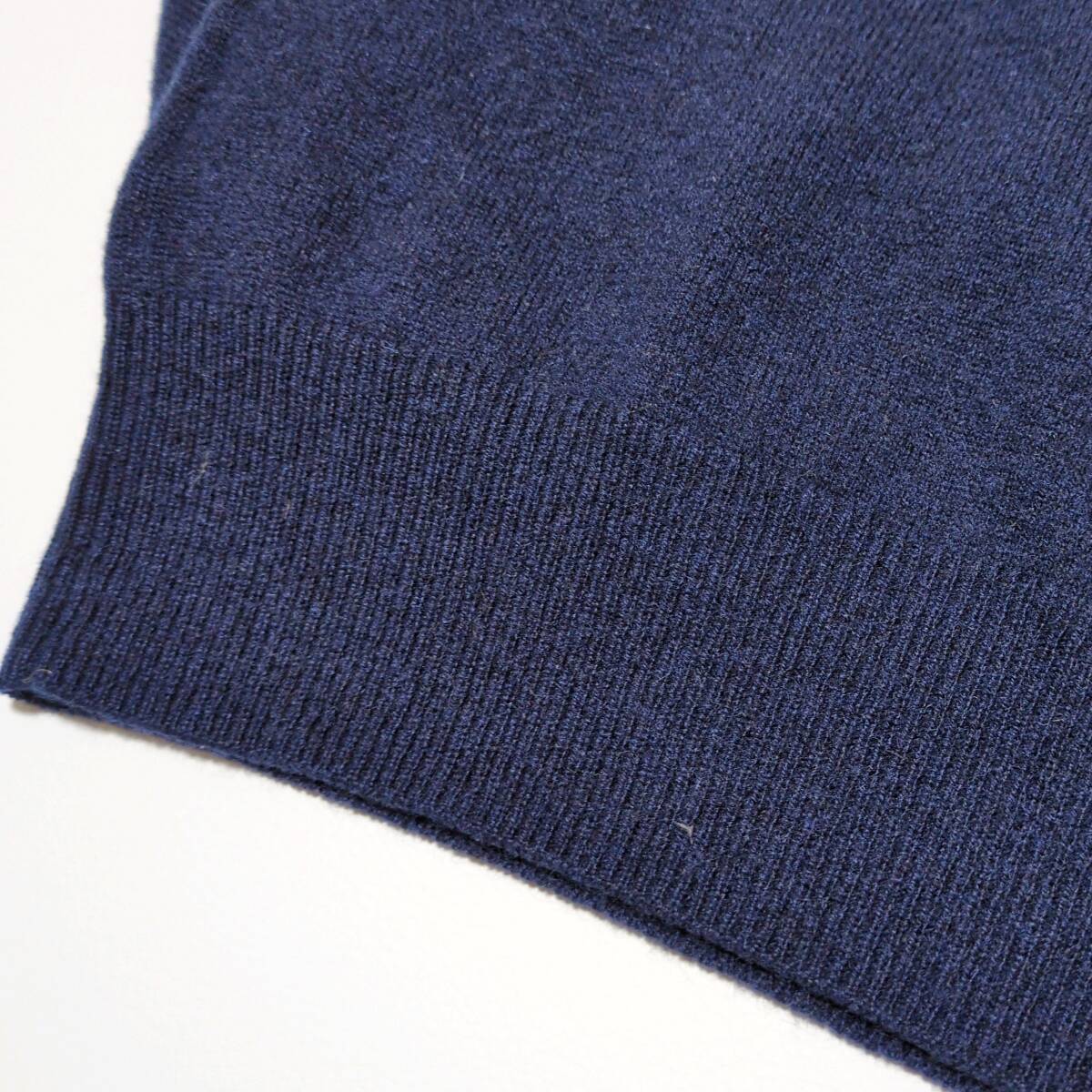 メンズXL カシミヤ100% MASTER BUNNY EDITION マスターバニー クルーネックセーター ネイビー 紺 ニット ゴルフ ウェア_画像6