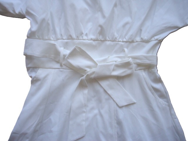 ■白の半袖ロングワンピース■サイズ　M■_画像4
