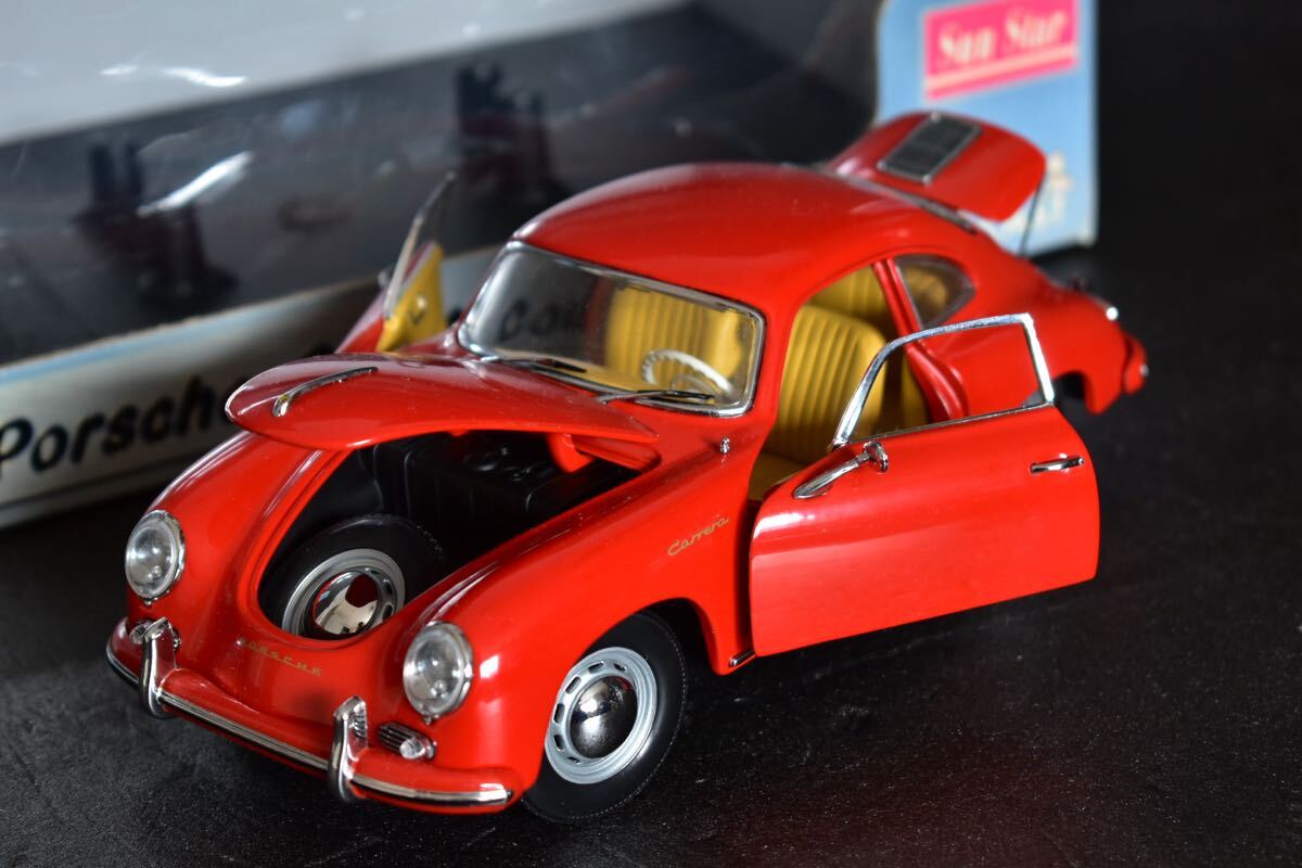 1/18 サンスター ポルシェ 356A クーペ フル開閉 エンジン ミニカー 検 京商 オートアート _画像3