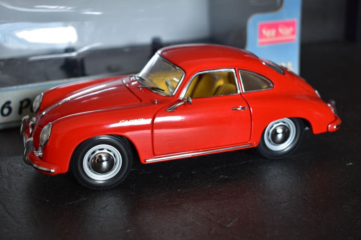 1/18 サンスター ポルシェ 356A クーペ フル開閉 エンジン ミニカー 検 京商 オートアート _画像7