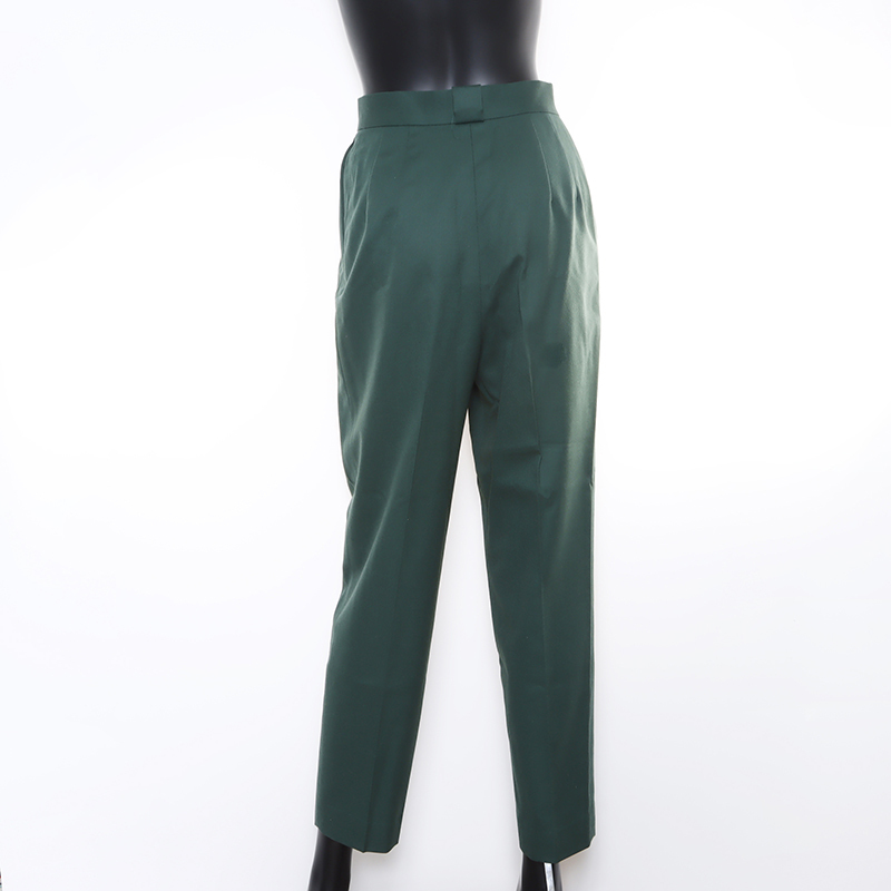 極美品 クリスチャンディオール Christian Dior サイズ:M タックパンツ パンツ グリーン WS7838_画像3