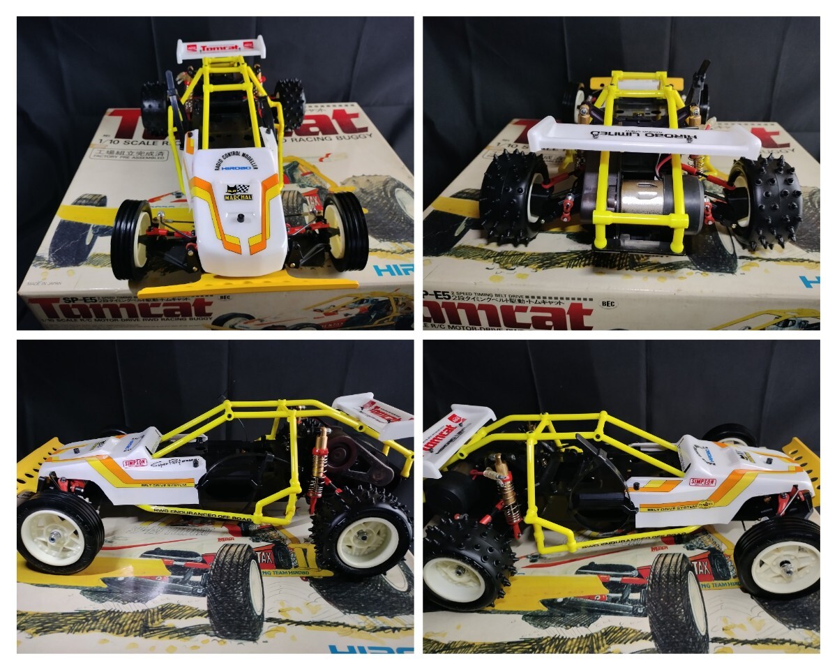 当時物 ヒロボー トムキャット HIROBO TOMCAT 1/10電動バギー 未走行車 美品 2段タイミングベルト駆動 後輪駆動車 展示品 1985年 送料無料_画像4