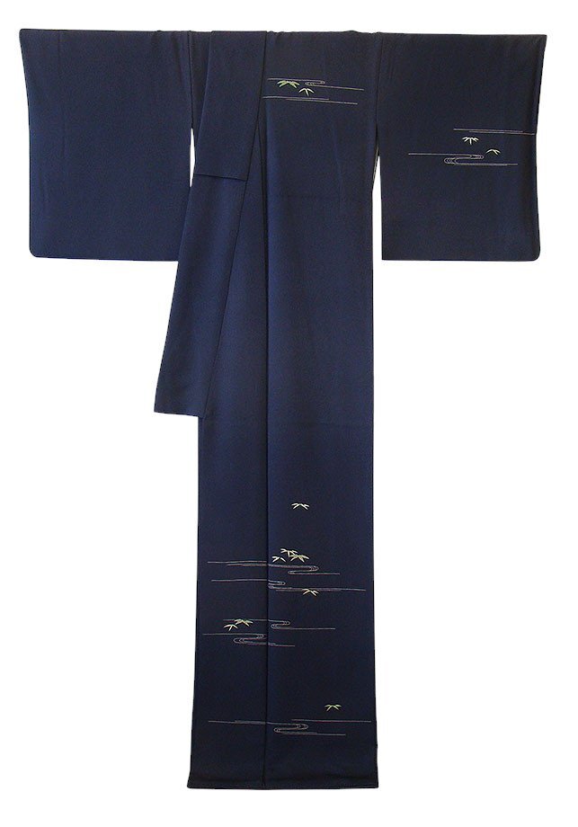 時代屋 裄70.1ｃｍ ロング寸 極上縮緬地 附下げ 訪問着 西陣織 袋帯 帯〆 帯揚げ 4点 セット 正絹 仕立上り 袷 160ｃｍ～166ｃｍ HH2093_画像8