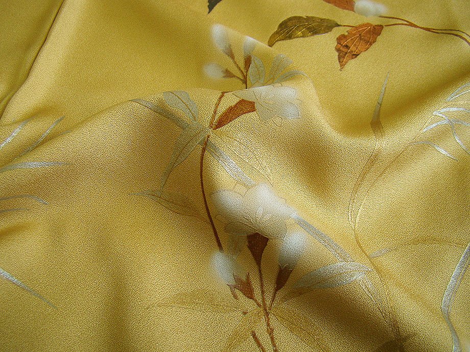 時代屋 裄63.6cm 極上一越地 附下げ 訪問着 西陣織 袋帯 帯〆 帯揚げ 4点 セット 正絹 仕立上り 袷 148cm~154cm HH2109_画像3