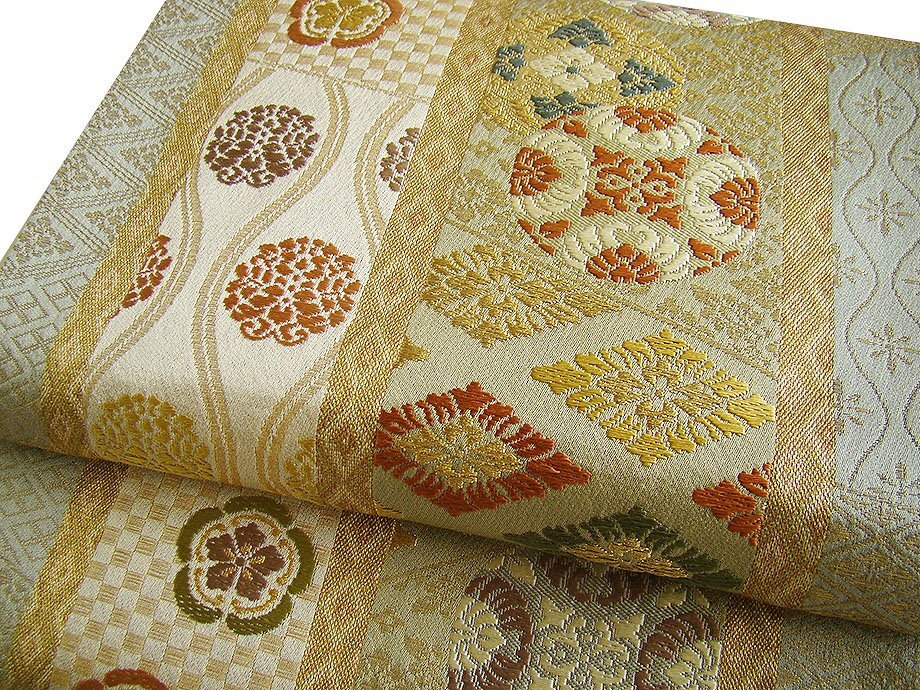 時代屋 裄63.6cm 極上一越地 附下げ 訪問着 西陣織 袋帯 帯〆 帯揚げ 4点 セット 正絹 仕立上り 袷 148cm~154cm HH2109_画像9