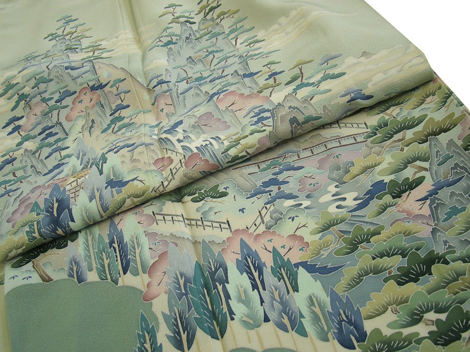 時代屋 美品 本加賀友禅 寺西一紘作 裄69cm上品 色留 訪問着 正絹 未使用 160cm~165cm Hs660_画像7