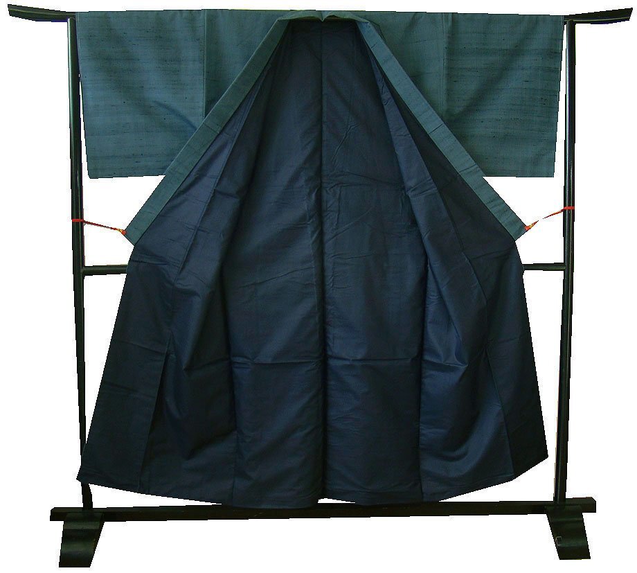 時代屋 裄71.2cm 男性用 170cm お洒落 紬 正絹 未使用 167cm~172cm Eｍ983_画像1