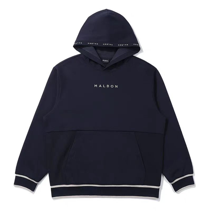 マルボンゴルフ　malbon　ゴルフ パーカー メンズ スウェットシャツ 長袖 スポーツ 紺色 M-3XLサイズ選択 秋☆8-AK0114_画像1