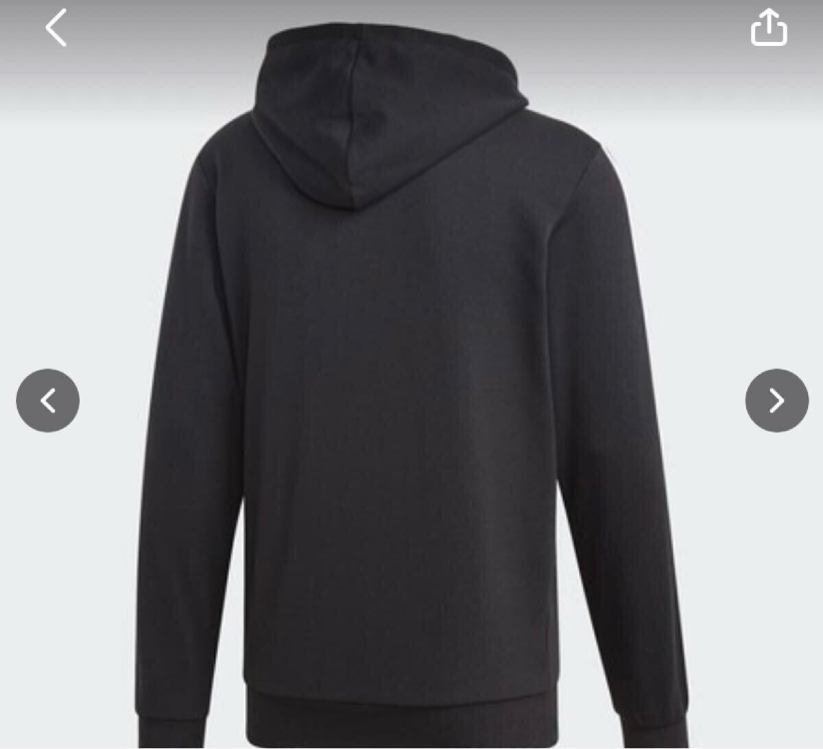 adidas アディダス 3 STRIPES FULL ZIP PARKA メンズ ブラック／ホワイト　DQ3102 J/L