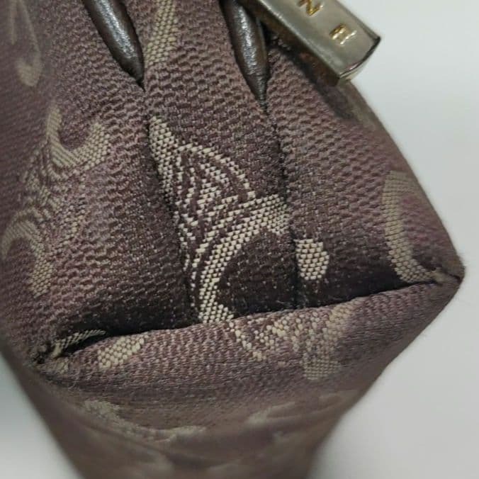 CELINE セリーヌ ミニ 化粧ポーチ トリオンフ 小物入れ ブラウン 茶_画像8