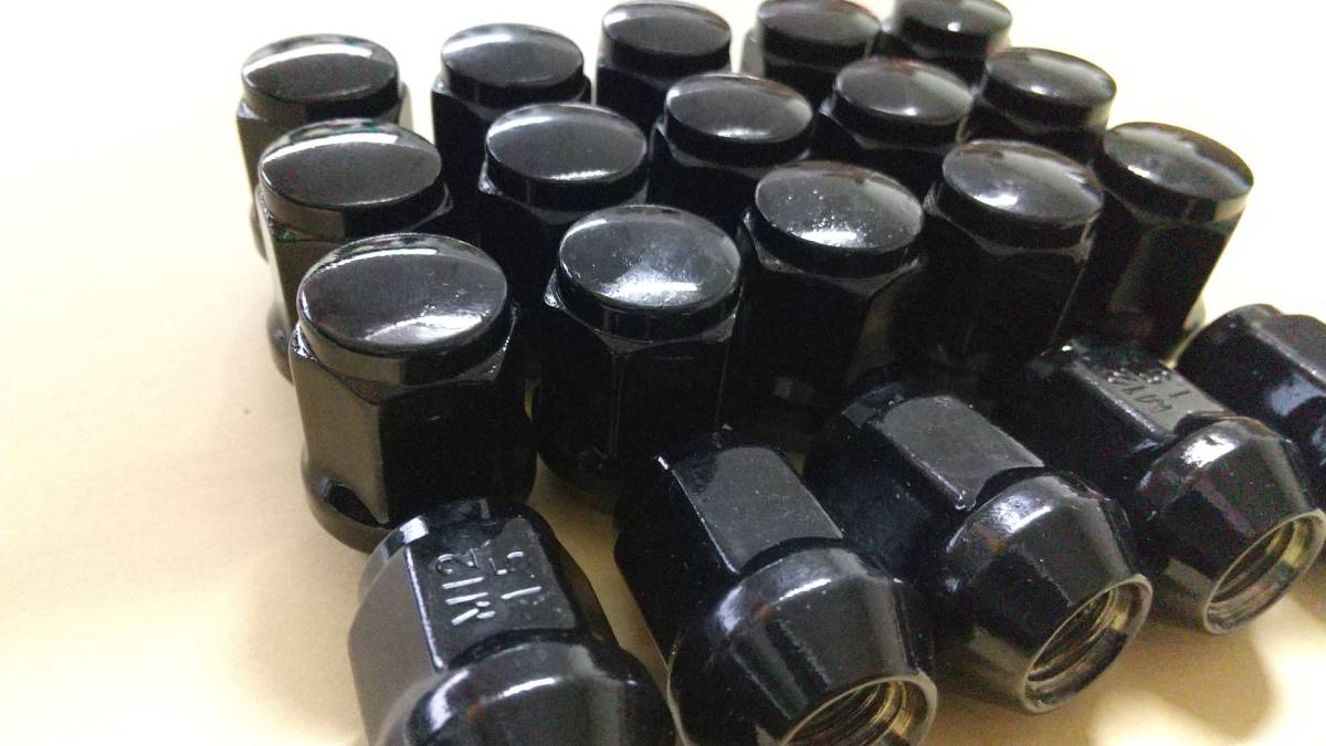 M12 P1.5 19HEX 60度テーパー ブラック クロームメッキ 黒 ナット 20個新品 送料無料 ステップワゴン オデッセイ ヴェゼル 社外ホイール用_画像1