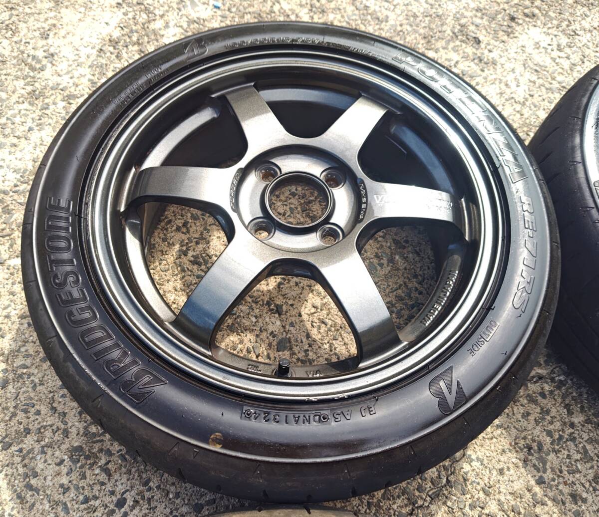 超希少★超軽量レイズ VOLKRACING TE37ソニック豪華SET!2024年製POTENZA RE-71RS付!軽自動車に!165/55-15 N-ONEコペン S660 アルトワークス_画像2