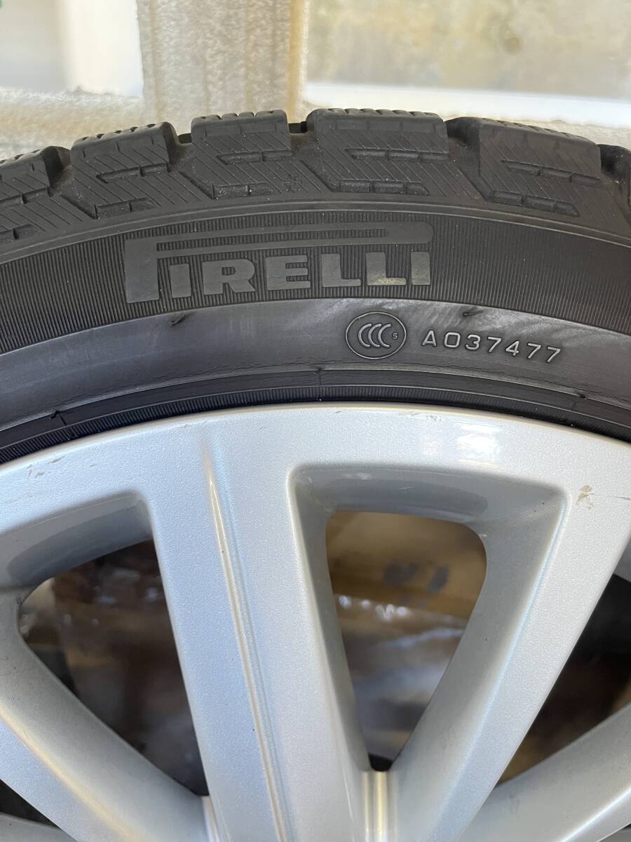 良品 アウディA5純正ホイル(共通多数有)18/8.5J5H,112 スノータイヤピレリアイスアシンメトリコ245/40R18 4本セット_画像3